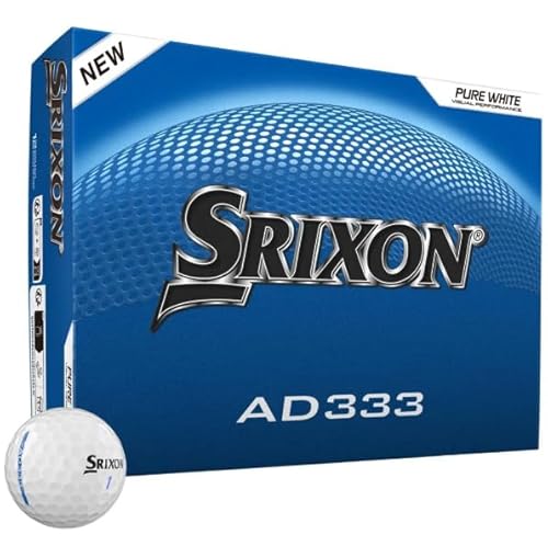 Srixon AD333 Long-Distance-Golfbälle (Neue Generation) | Weicheres Schlaggefühl und außergewöhnliche Kontrolle | Umweltfreundliche Verpackung | Geschenkidee für Golfer | 12er-Pack