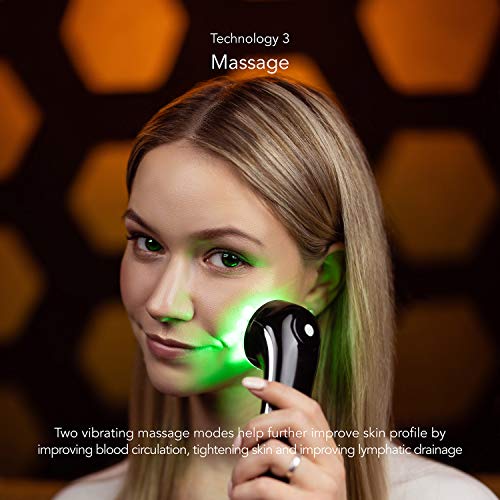 Pure Daily Care Luma - 4 In 1 Skin Therapy Wand - Ion Therapy Led Light Machine - Wave Stimulation- Massage - Anti Aging - Lift & Firm Tighten Skin Wrinkles #TOP7