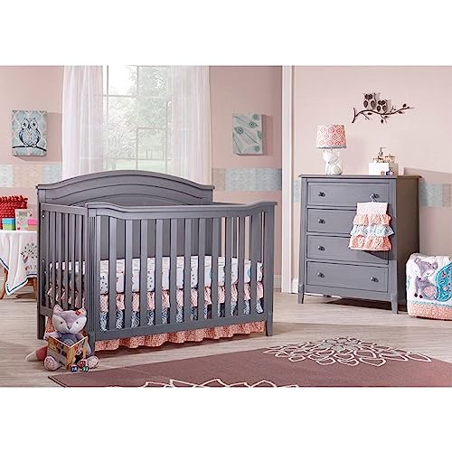 Image of Sorelle Furniture Berkley Baby Dresser - Nursery Storage with Drawers, Kids Bedroom Nightstand for Child's & Infant - Gray
