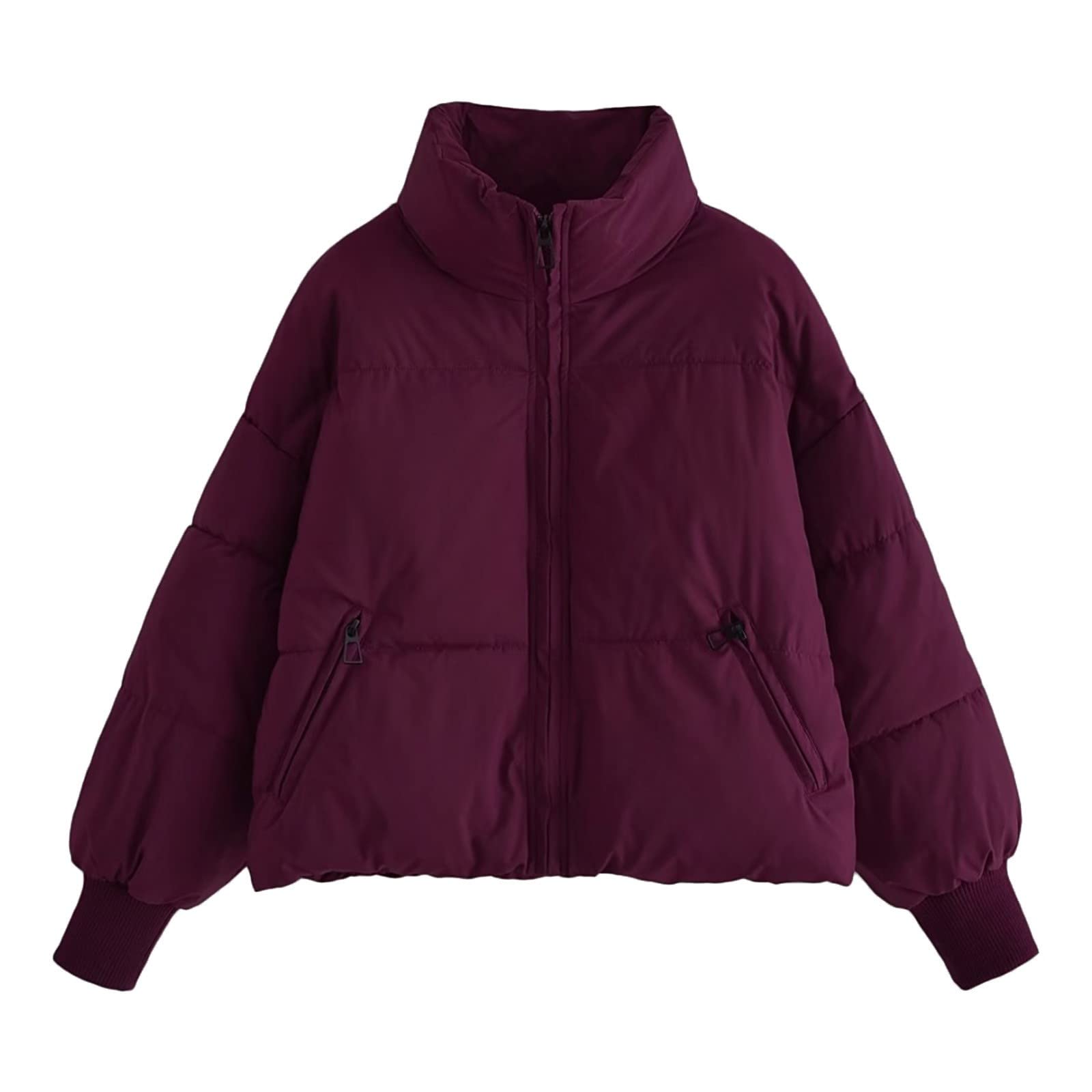 Jacke Teenager Mädchen - Puffer Jacke Kurz Schwarz Winter Warm Gesteppte Dicke Winterjacke Warm Ubergangs Damen-Jacken Outdoor Langarm-Baumwolljacke Jacken Für Teenager Mädchen Herbstjacke