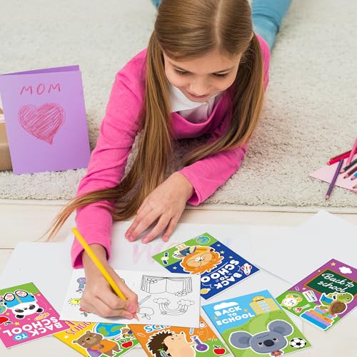 Image of Back to School Coloring Books for Kids - 24Pcs First Day of School Mini Coloring Booklet Bulk Cartoon DIY Art Drawing Book for Back to School Party Goodie Bags Stuffers School Classroom Favor