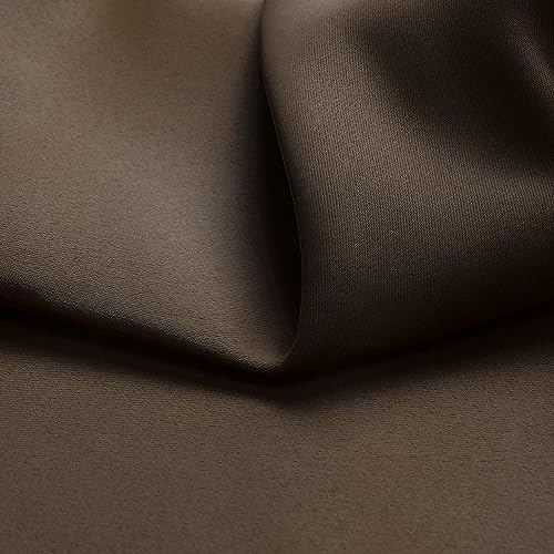 Seeglee SG-WG10-DK-54X18 Coffer Brown Valance Blackout Curtain Panel - Grommet-Top Window Treatment Thermal Insulated Draperies thumb #5