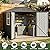 COMHOMA Outdoor Storage Shed with Window,Metal Lockable Garden Toolhouse, Ventilated Weather-Resistant Backyard Utility Workshop for Storage(Light Grey,6x4ft)