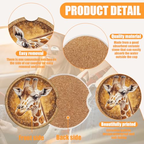 Portavasos para auto cerámicos absorbentes, 2 unidades miniatura 3