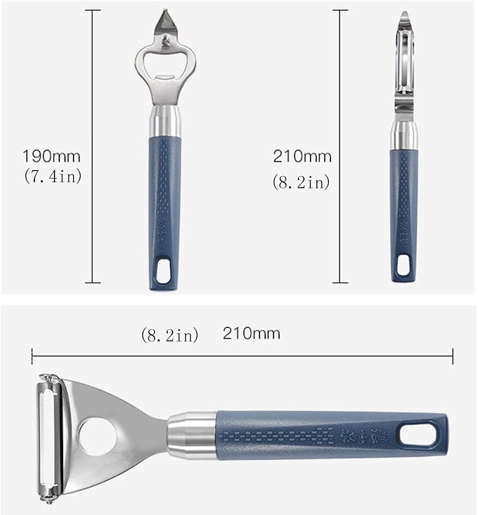 Kitchen Utensil Set 7Pcs Stainless Steel Skinning Knife Peeling Knife Grater Whisk can Opener Bowl Lifter Set Lightweight and durable cooking spatula