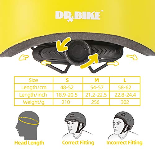 Image of DRBIKE Kids Bike Helmet for Kids 5-8 Years Boys Girls Toddler Helmet Adjustable Cycling Helmet Skateboard Helmet for Kids Outdoor Multi-Sport Yellow M