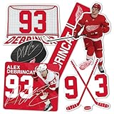 Desert Cactus Detroit Red Wings Sticker Team NHL National Hockey League Player Vinyl Decal Laptop Water Bottle Car Scrapbook (Type P2 - Alex DeBrincat)