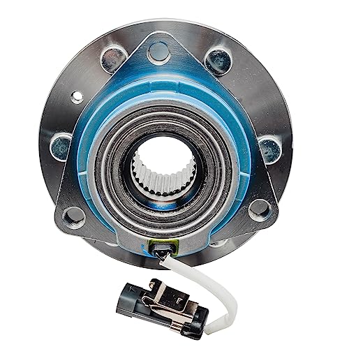 Image of Detroit Axle - Rear Wheel Bearing Hubs with ABS Sensor for 2004-2007 Cadillac CTS, 2005-2011 STS, 2004-2009 SRX, 2 Wheel Bearing & Hubs Assembly Set Replacement