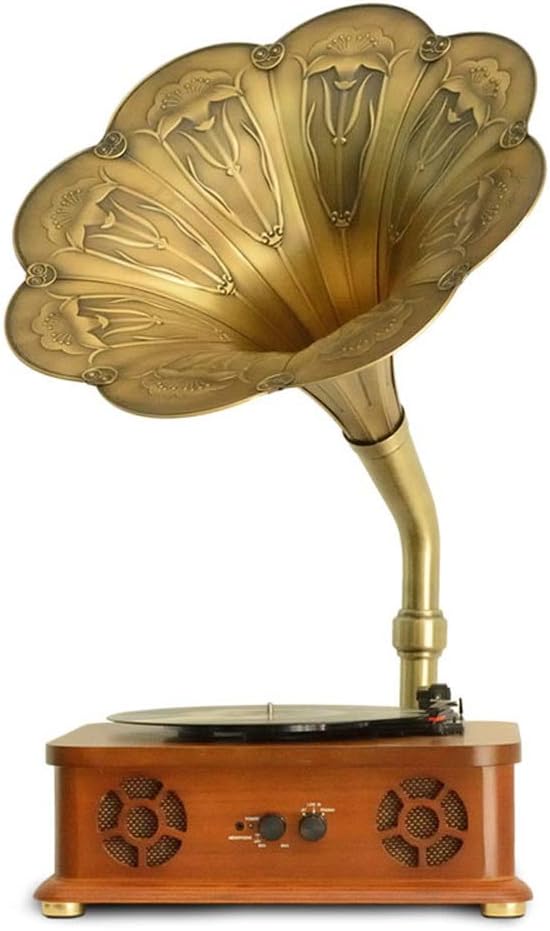 YEXIN Bluetooth Phonograph Record Player - Portable Version Gramophone w/Aux-In, FM Radio, Vintage Retro Style, Vinyl-To-MP3 Recording, 3 Speed Turntable 33, 45, 78 RPM - Pyle