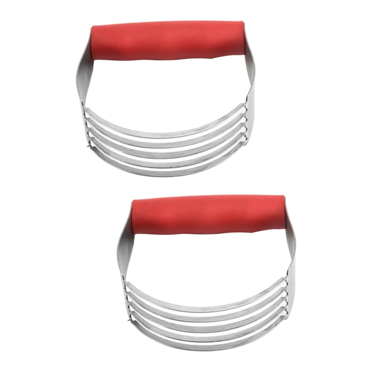 Ciieeo 2pcs Stainless Steel Manual Mixer Cream Stirrer Comfortable Grip Pastry Cutter for Baking Kitchen Gadget for Mixing Sauces Pancake Mix More