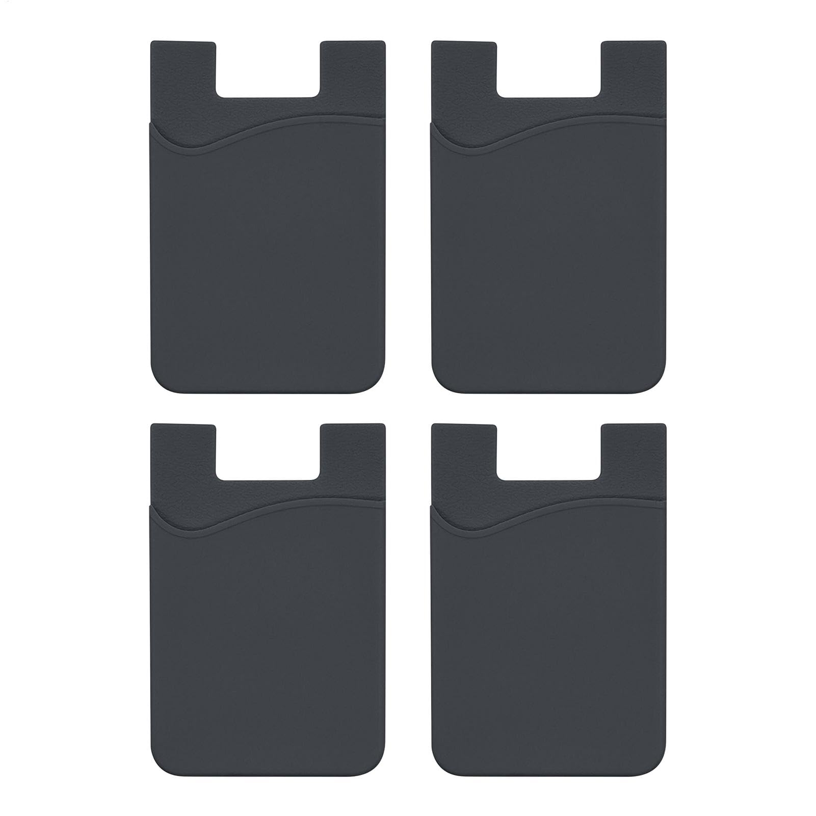 Selbstklebende Brieftasche für das Telefongehäuse, Rückseite des Telefonkartenhalters, 4 x Silikon auf der Rückseite der Brieftasche, klebrige Tasche, Griffe für Smartphones
