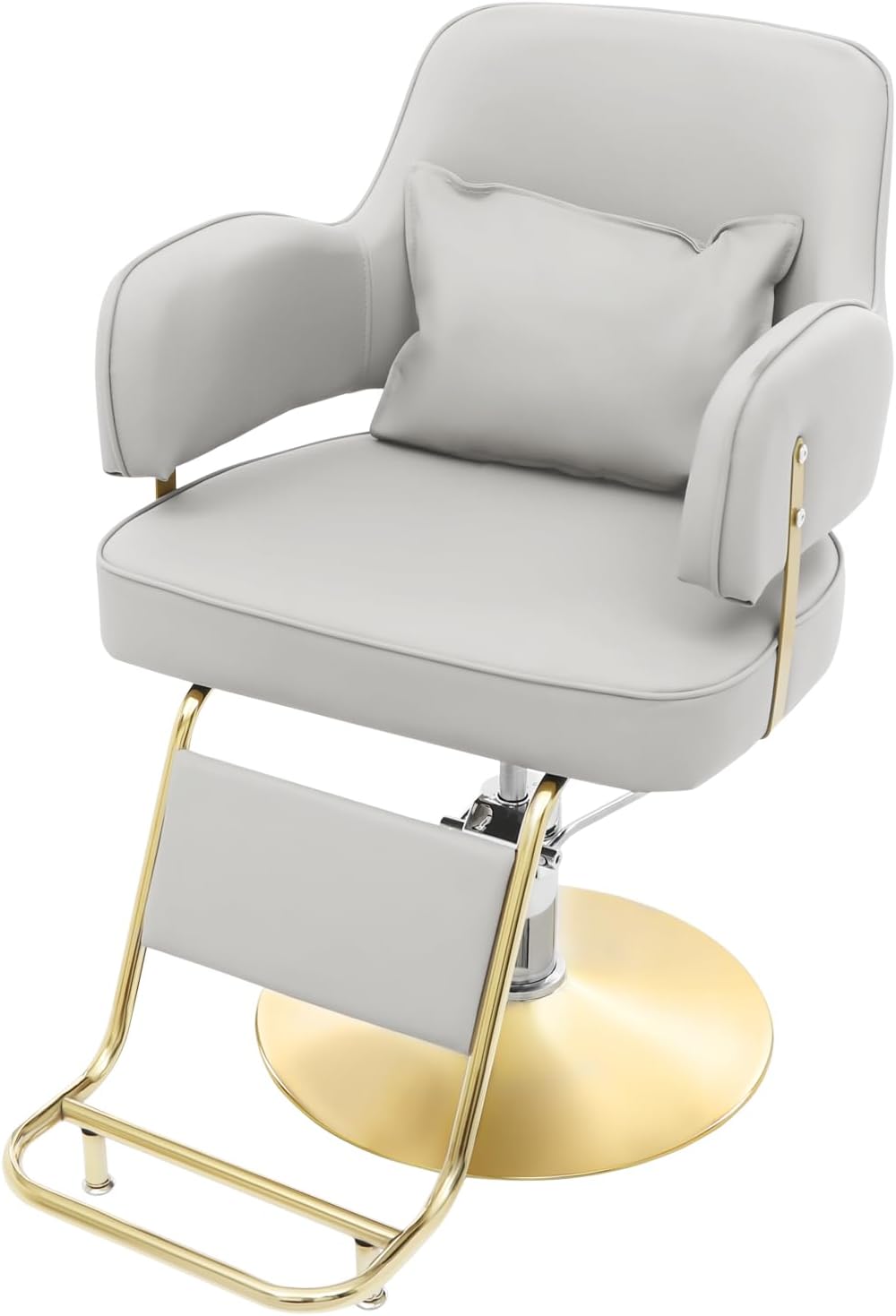 Barber Chair for Hair Stylist Hair Salon Chair with Heavy Duty Hydraulic Pump Height Adjustable 33.86-37.8inch & 360 Degrees Rotation Shampoo Chair for Salon Barbershop