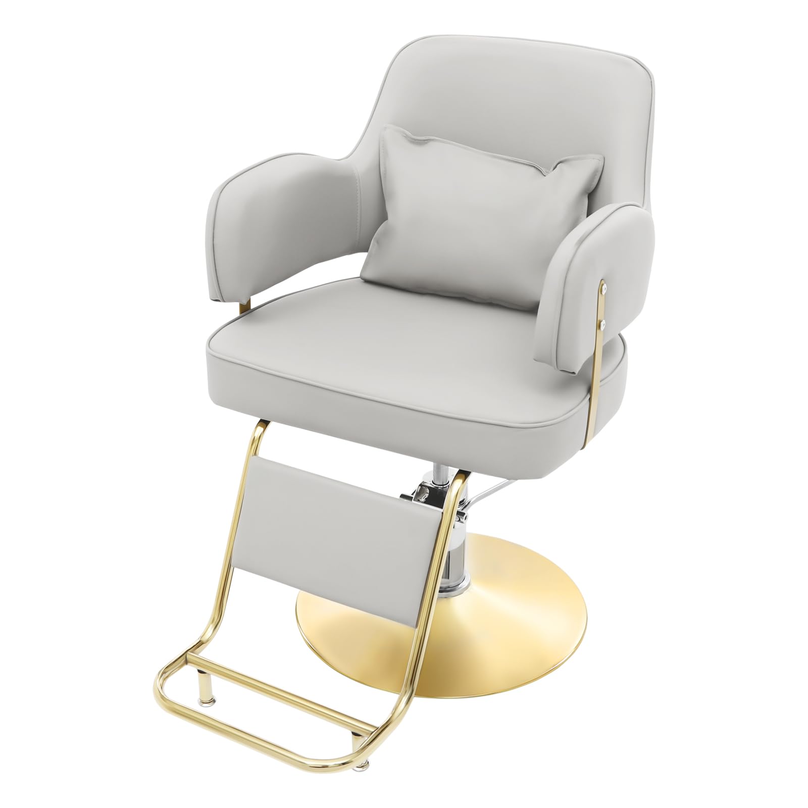 Barber Chair for Hair Stylist Hair Salon Chair with Heavy Duty Hydraulic Pump Height Adjustable 33.86-37.8inch & 360 Degrees Rotation Shampoo Chair for Salon Barbershop