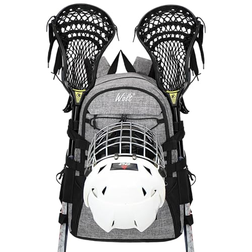 WOLT Lacrosse Bag-Lacrosse Backpack with Two Sticks Holder-Large Field Hockey Bag Holds All Sport Gears by WOLT - Used condition - US$27.23
