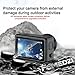 FCMEDZI Screen Protector Compatible for DJI Osmo Action 6 & Black Silicone Sleeve Case Kit Premium Tempered Glass Screen Protective and Lens Protection Film & Silicone Camera Lens Case