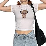 Y2k Graphic Baby Tee Women Grunge Emo Clothes Cute Aesthetic Crop Tops Alt Shirts