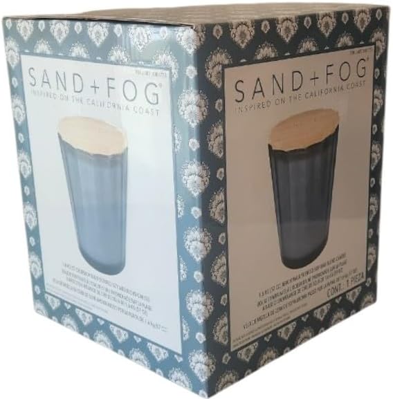Sand & Fog Square 4 Wick Candle 57oz Inspired on The California Coast (Beach Walk)