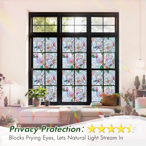 Vinilo decorativo para ventana magnolia 35.4x78.7 pulg miniatura 2