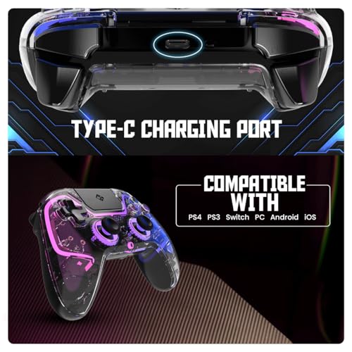 Cosmic Byte Quantum Gamepad Dual Model Bluetooth+ Wired for PS4, PC, iOS, Android, Nintendo Switch, Hall Effect Triggers and Joystick, Touchpad,... - Image 5