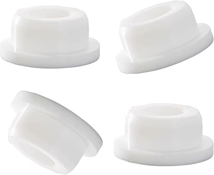 LiXiongBao 4 Pack Rubber Sink Overflow Hole Cover,Circular Sink Overflow Cap for Kitchen and Bathroom Sink Basin Trim Overflow Drain CoverWhite