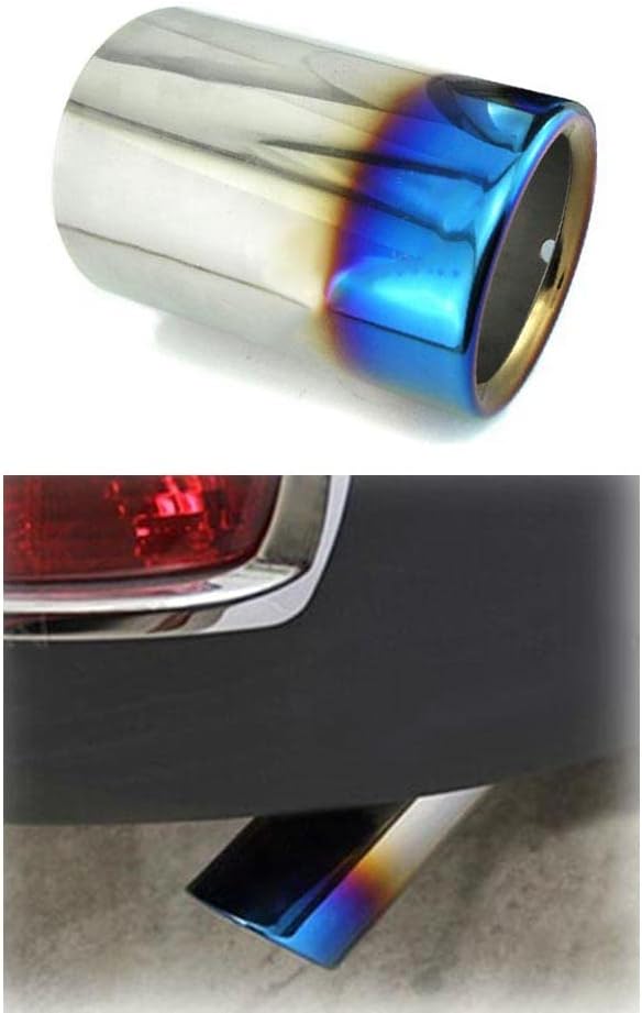 Car Exhaust Tail Pipe Tip Tailpipe Muffler Blue for Toyota RAV4 2013 2014 2015 2016 2017 2018 2019 2020 2021 2022 2023 2024 (Just fit The car Original Tail Pipe Streight)