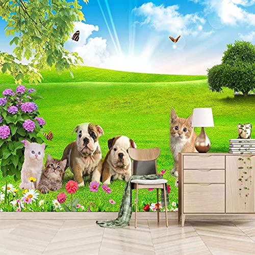 Poster geant mural personnalisé chien 3D auto-adhésif - 2