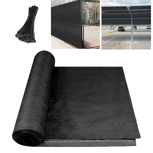TATIVALO Tennisblende 10 m x 1 2 m HDPE Sichtschutznetz Wind- und UV-beständig Zaunblende für Tennisplatz Balkon Garten & Terrasse reißfest anthrazit