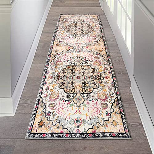 Runner Rugs for Hallways 6 feet Non-Slip Washable Kitchen Runner Rug with Rubber Backing Boho Rugs for Bedroom Bathroom Living Room
