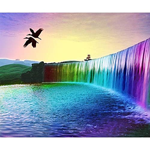 Idée Cadeau Créatif Peinture Diamant 5D DIY Adulte Enfant Kit Broderie Strass Cascade