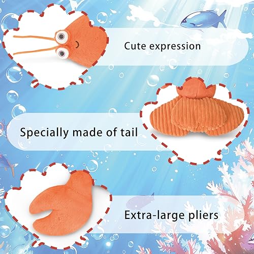 Image of Niuniu Daddy 20 inch 3.3 Pound Weighted Stuffed Animals Lobster for Kids Adults, Lobster Weighted Plushies Toy, Cute Body Pillow for Sleeping, Ocean Series Huggable Gift for Everyday Comfort