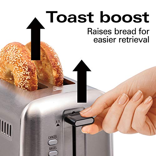 Hamilton Beach Professional Professional 2 Slice Toaster, With Bagel, Defrost & Reheat Settings, Stainless Steel (22990) #TOP2