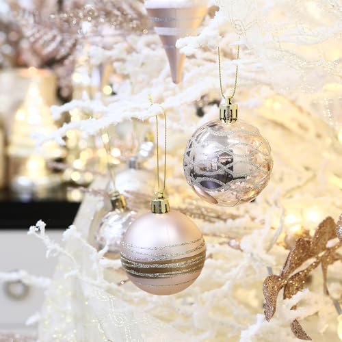 Sea Team 30er-Pack 60mm bemalte glitzernde Weihnachtskugeln – Ansicht 6
