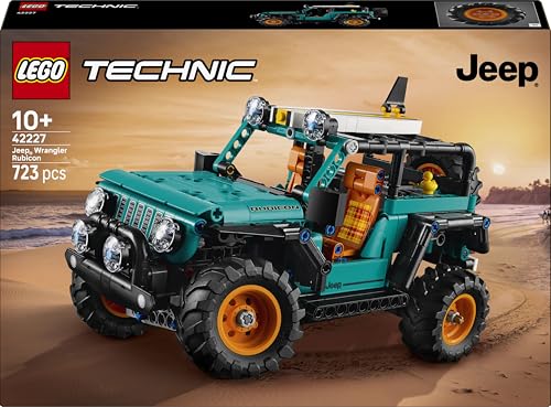 Image of LEGO Technic Jeep Wrangler Rubicon SUV - Model Car Kit - Jeep Branded Building Set with Duck 42227
