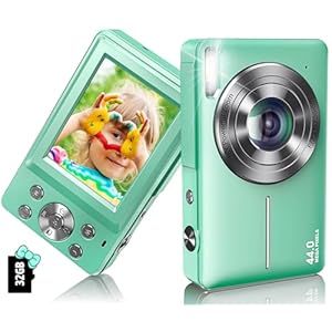 Digital Camera 2024 Newest 1080P 44MP Digital Cameras for Photography, Digital Point and Shoot Camera for Kids with 16X Zoom, Anti-Shake, Compact Small Travel Camera for Boys Girls Teens Gift