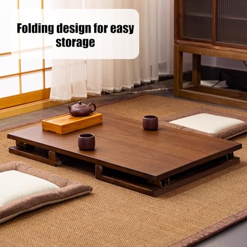Table basse minimaliste pliante en bois pour optimiser les petits salons