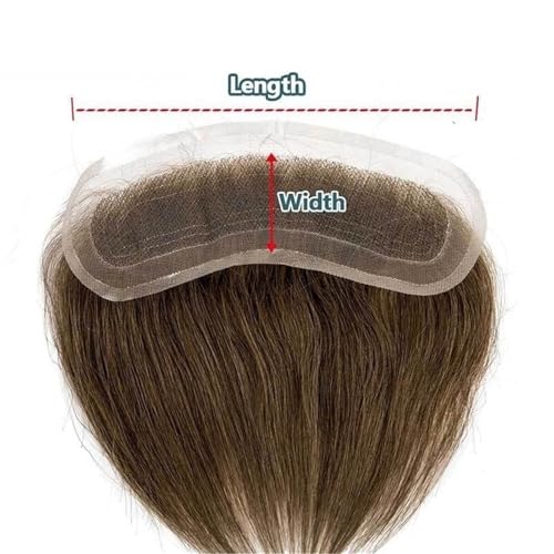 Ligne frontale masculine dégarnie solution patch cheveux marron #7 en dentelle