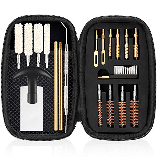Huntsen Universal Handgun Cleaning Kit .22.357.38,9Mm.45 Caliber Pistol Cleaning Kit Bronze Bore Brush And Brass Jag Adapter #TOP12