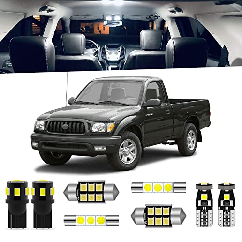 ENDPAGE 8-Pieces Tacoma LED Interior Light Kit for Toyota Tacoma 1995 1996 1997 1998 1999 2000 2001 2002 2003 2004 White 6000K Interior LED Lighting Package + License Plate Lights Install Tool