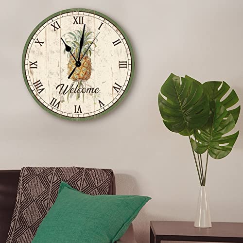 Tropical-Yellow-Pineapple-Wooden-Wall-Clock-Retro-Kitchen-Clocks-Fruit-Large-Wooden-Wall-Clocks-Battery-Operated-12-Inch-Non-Ticking-Rustic-Wall-DecorHome-Decor-for-Living-Room-Bedroom-Office Tropical Yellow Pineapple Wooden Wall Clock Retro Kitchen Clocks Fruit Large Wooden Wall Clocks Battery Operated 12 Inch Non Ticking Rustic Wall DecorHome Decor for Living Room Bedroom Office