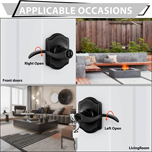 Haidms Door Handles Oil Rubbed Bronze, Door Lever With Lock, Bronze Door Handle Lock And Keys, Keyed Entry Door Lever, Oil Rubbed Bronze Door Lock Lever With Key(1 Pack, Oil Rubbed Bronze) #TOP1