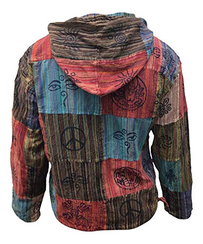 Shopoholic Fashion Mens Stripe Patchwork Grandad Hoodie Grandad Shirt3