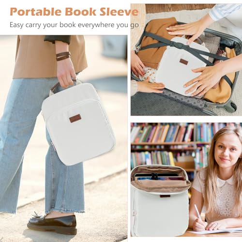 Aplufine Capa de Livro com Zíper, Bolsa de Livro 11