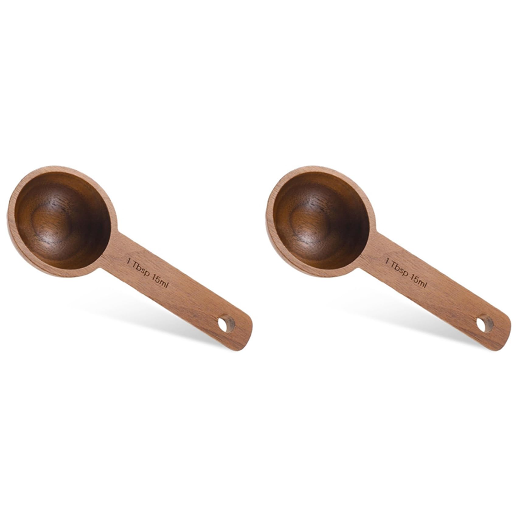 Hndhbfgrt 2X Walnut Wooden Coffee Scoop for Jars, Coffee Scoop for Ground Coffe Handmade Tablespoon Measuring Spoon