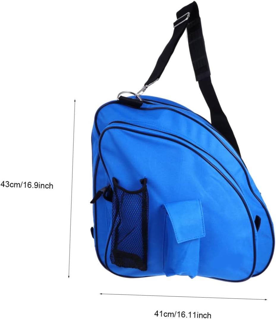 Roller Skates Storage Bag Practical Skate Pouch Stain-resistant Black Material with Neat Edges