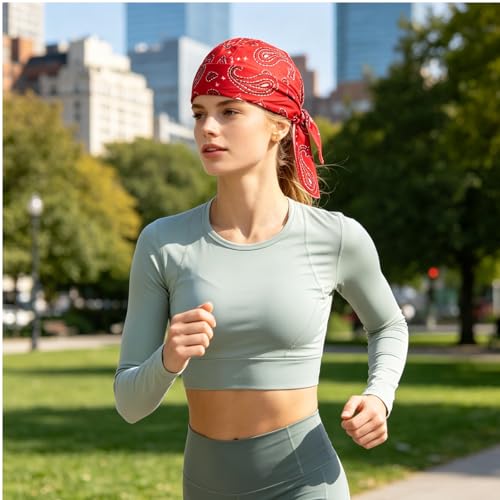Image of 8 Pack Do Rag Skull Caps for Men Cap Bandana Hat Sweat Wicking Cooling Helmet Liner Cycling Beanie Head Wraps Rag