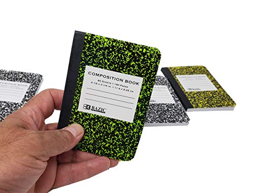 Mini Composition Book carnet de notes ligné petit format marbré journal écriture
