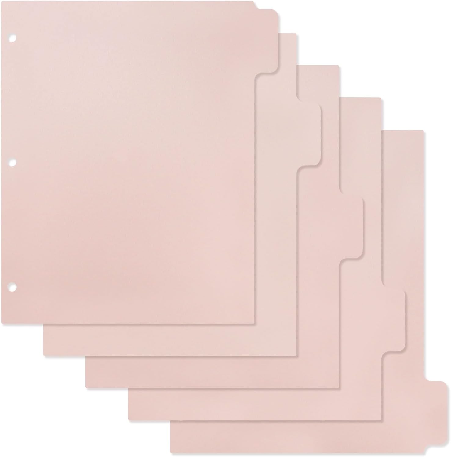 Koqye Binder Index Dividers, Pink Plastic Dividers for 3