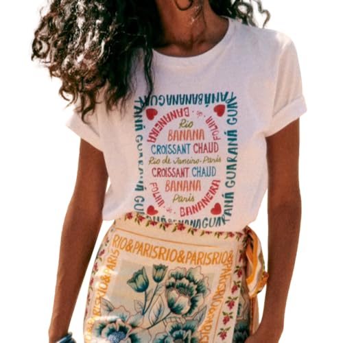 Womens Floral T Shirts Casual Boho Summer Tee Short Sleeve Oversized Beach Outfits Basic Flowers Tee
