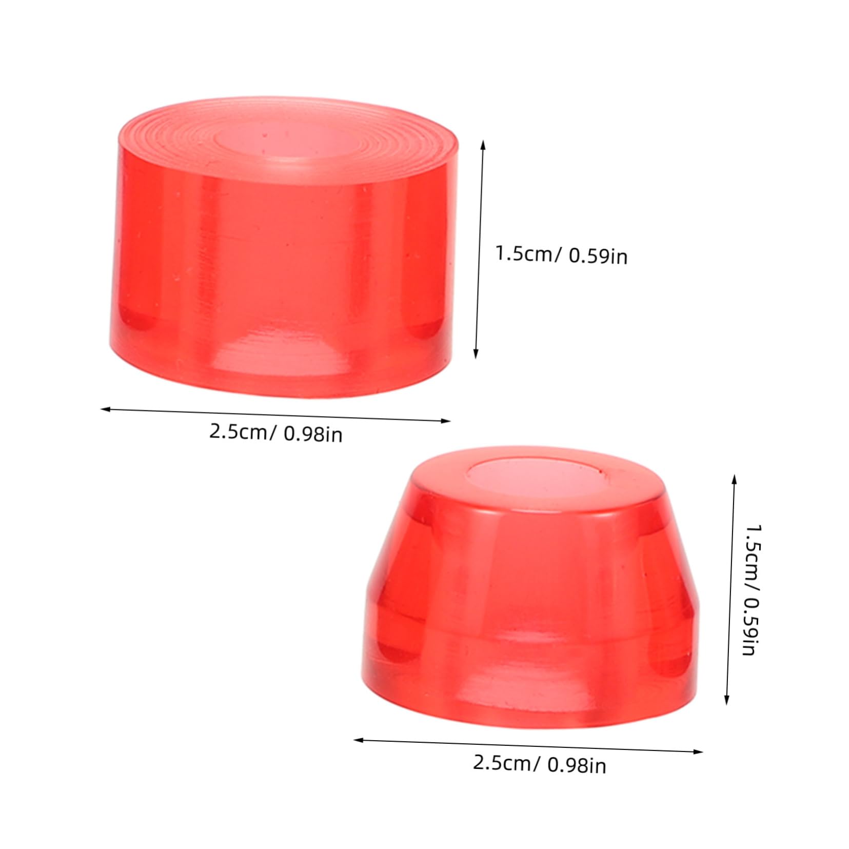 Happyyami Roller Skate Toe Stoppers 4pcs Rubber Skateboard Bushings Shock Pad Bracket for Skateboard Shock Absorbers