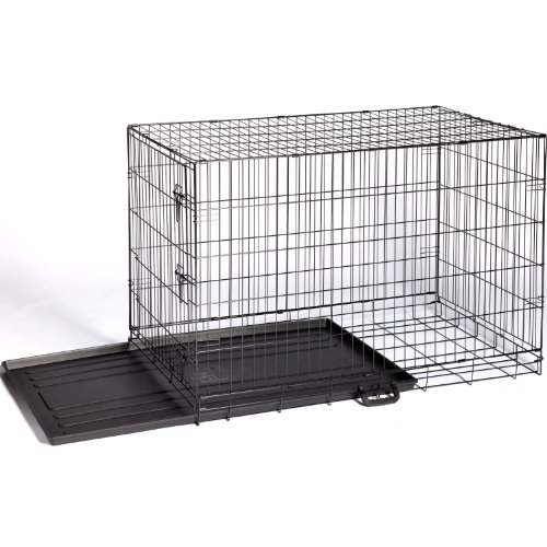 Image of Prevue Pet Products Home On-The-Go Single Door Dog Crate - Extra Large Collapsible Dog Cage for Travel, Indoor, and Outdoor Use, Foldable Kennel Design, Deep Plastic Pan - XL, Black